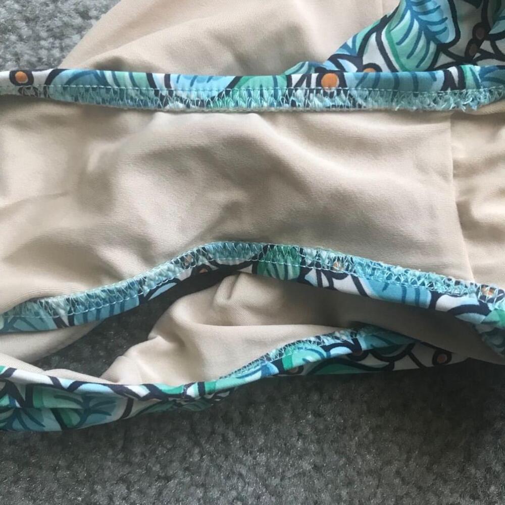 EUC J.Crew Blue Ivy Leaf Print Bikini | Size 6 - Picture 9 of 9